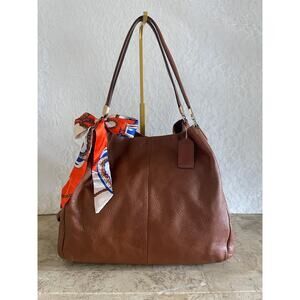 Coach Madison Phoebe saddle large leather hobo shoulder bag 24621